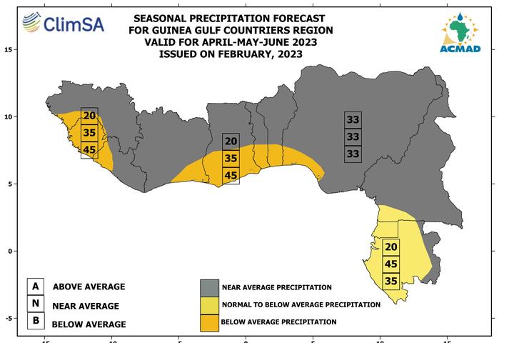 PRESAGG Seasonal Forecast Map (AMJ)