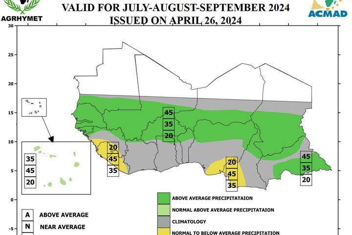 PRESASS Seasonal Forecast Map (JAS, English)
