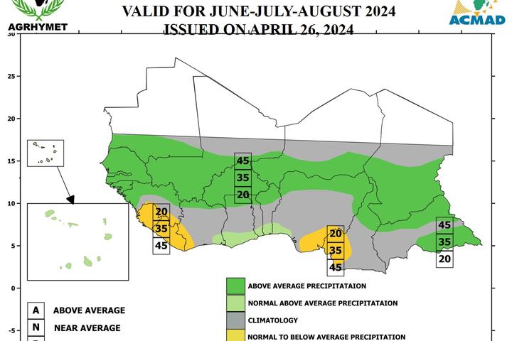 PRESASS Seasonal Forecast Map (JJA, English)